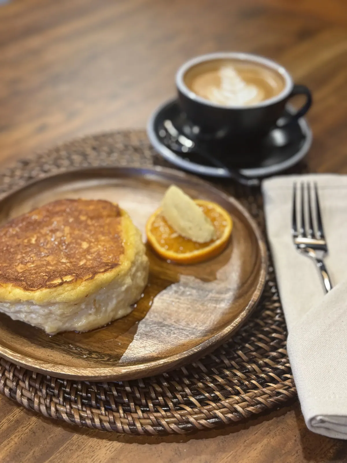 Maple Butter Soufflé with cappuccino · sweet pairing