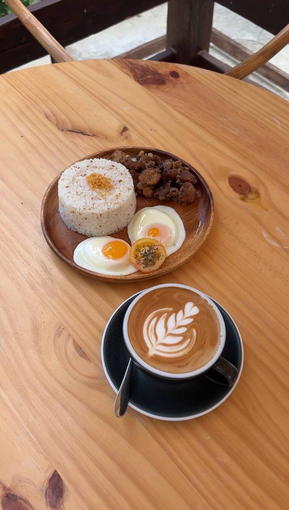 Food plating at Sana Cafe — local ingredients, island roots